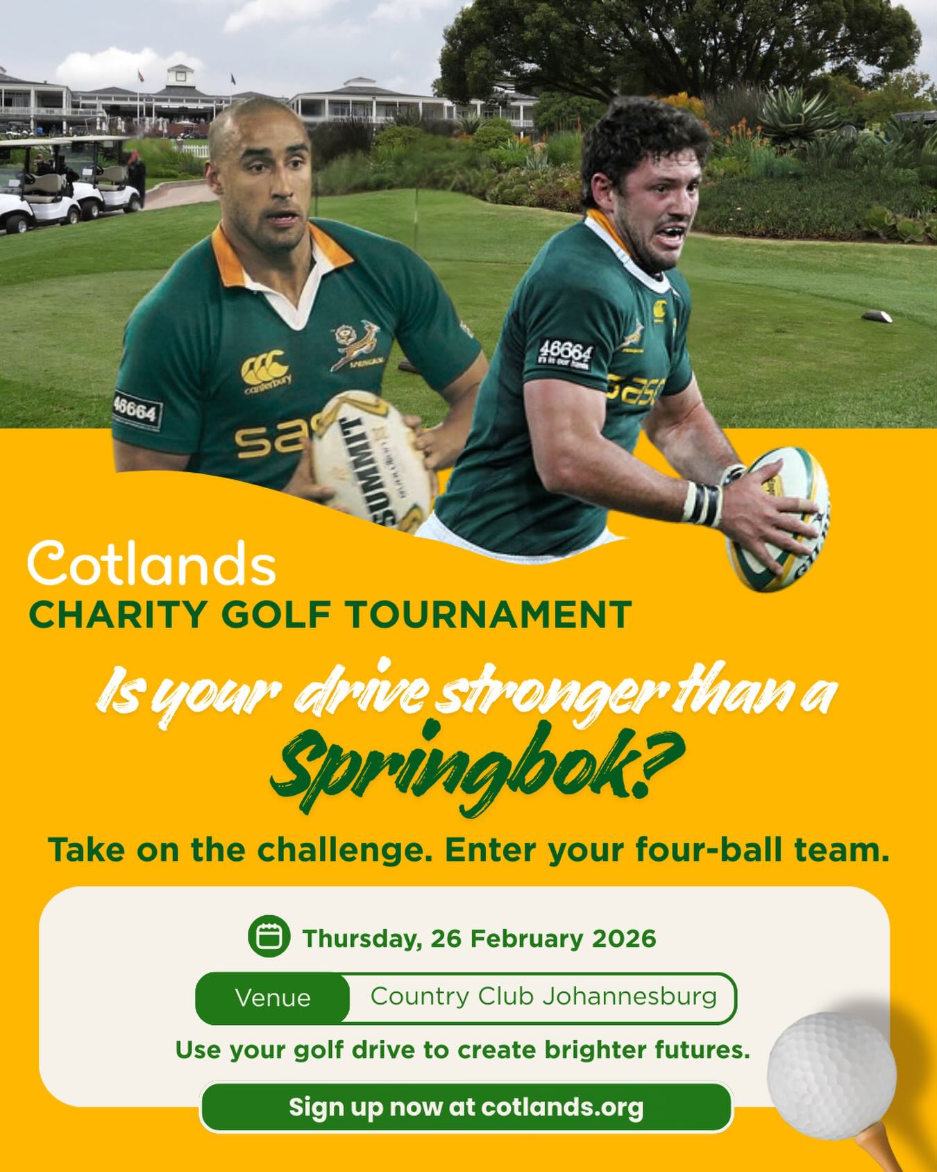 Cotlands - ⛳ Calling all golfers. It is game on! We’re... | Facebook