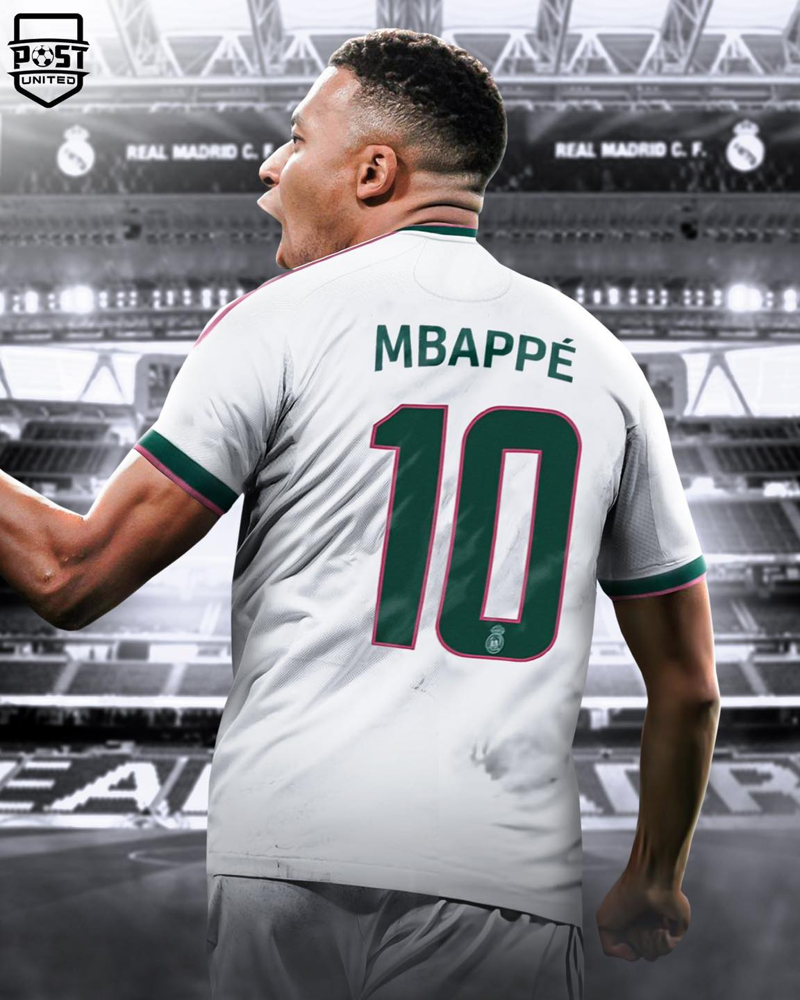 🚨 Real Madrid 2026/2027 Home Kit mock-up. @postunited 💚🩷🤍👕