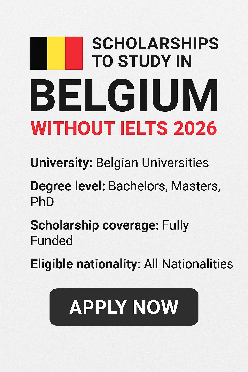 Fully funded scholarship in Europe | Scholarships to Study in Belgium🇧🇪 ...