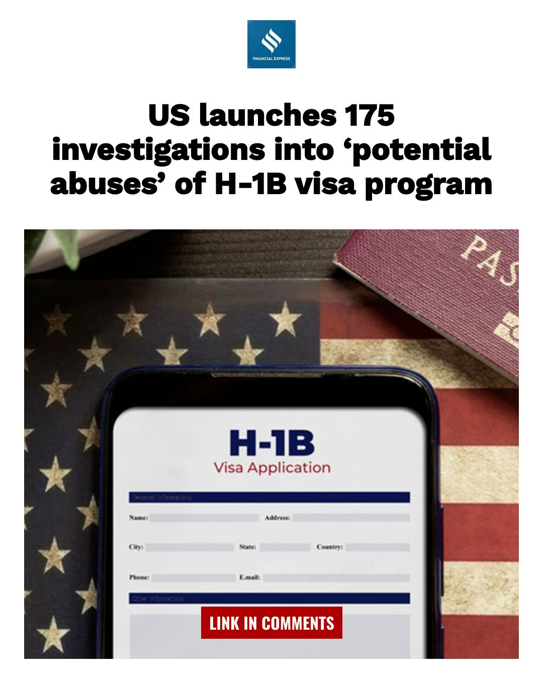The Financial - US Department of Labor probes 175 H-1B visa cases for ...