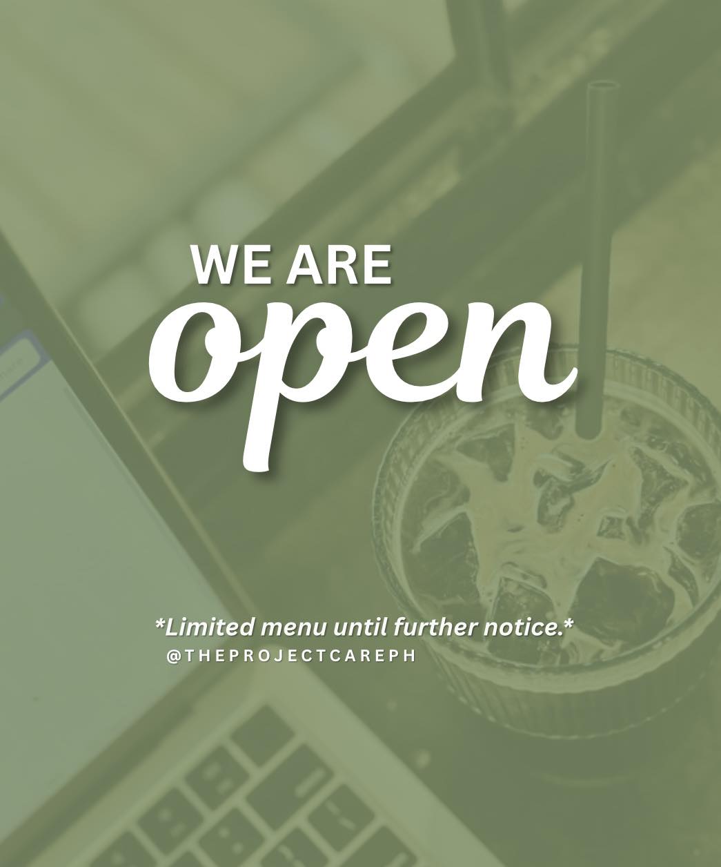 We’re open — on a limited menu today. 🤎... - The Project Care | Facebook