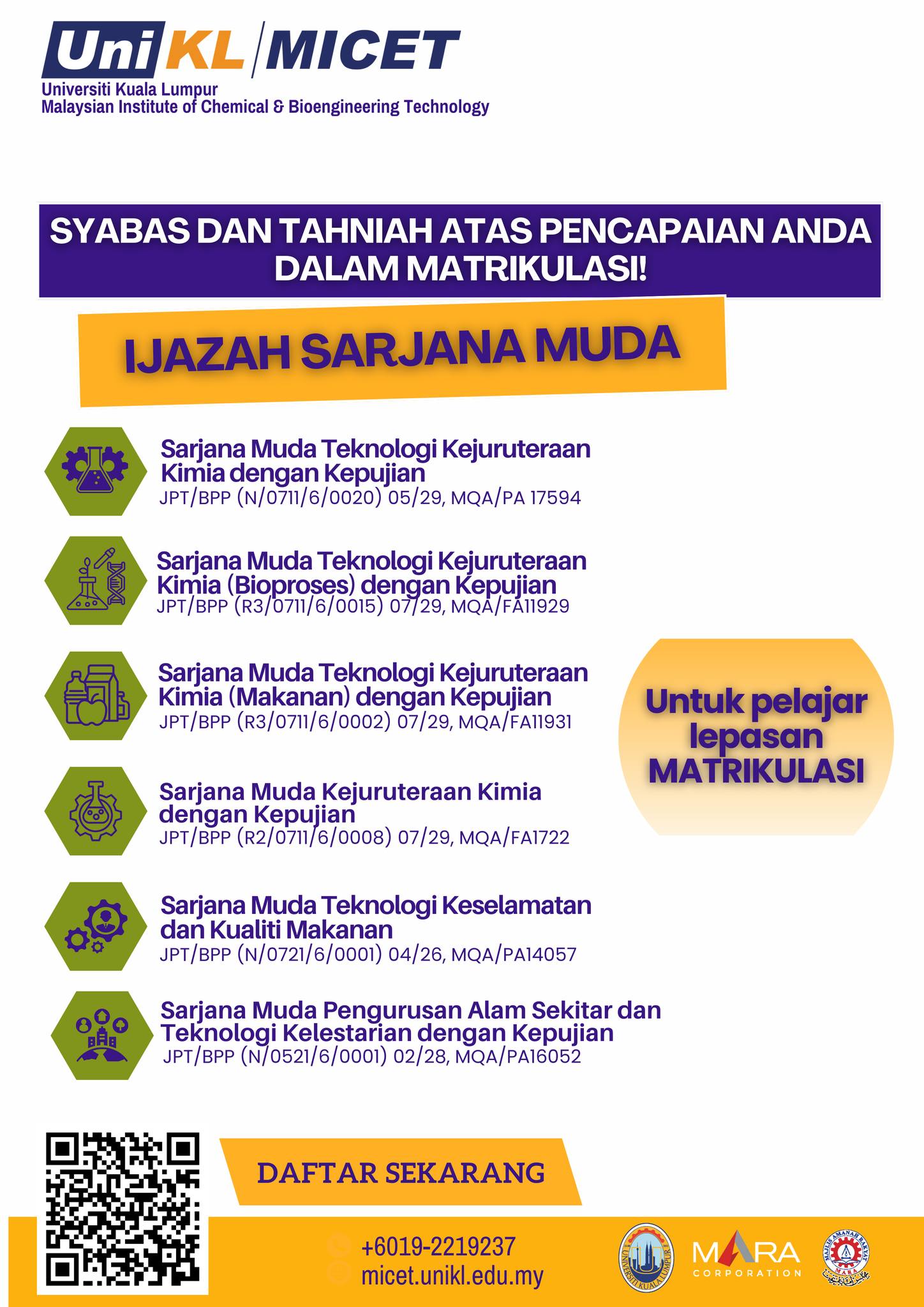 Tahniah kepada semua calon... - Universiti Kuala Lumpur MICET | Facebook