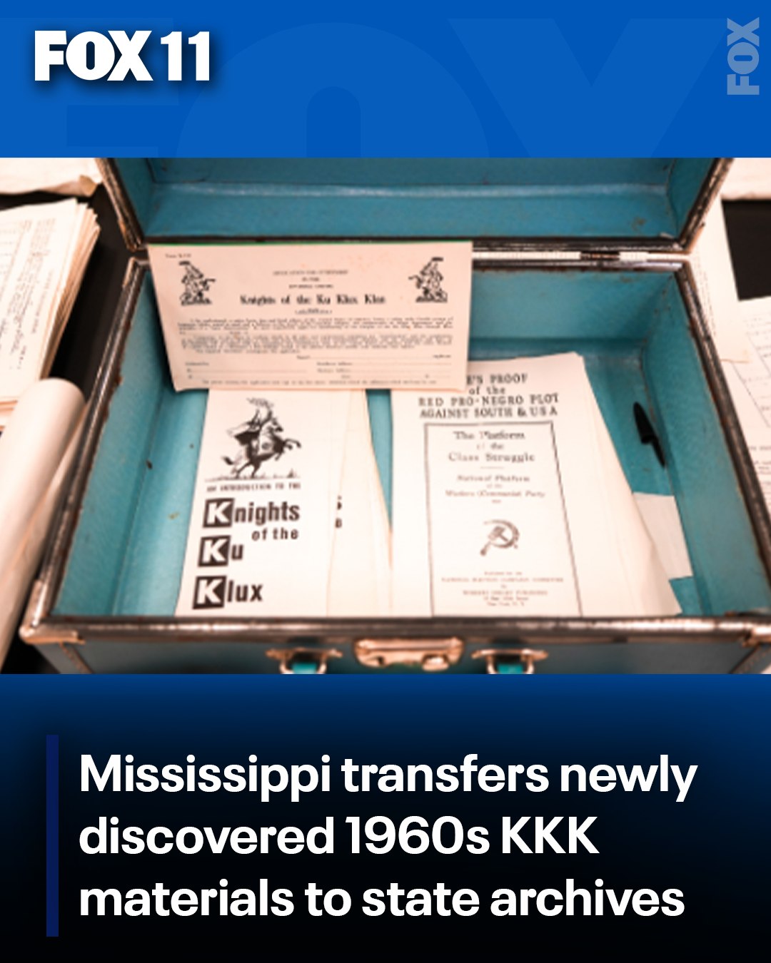 Mississippi officials have transferred a cache of newly