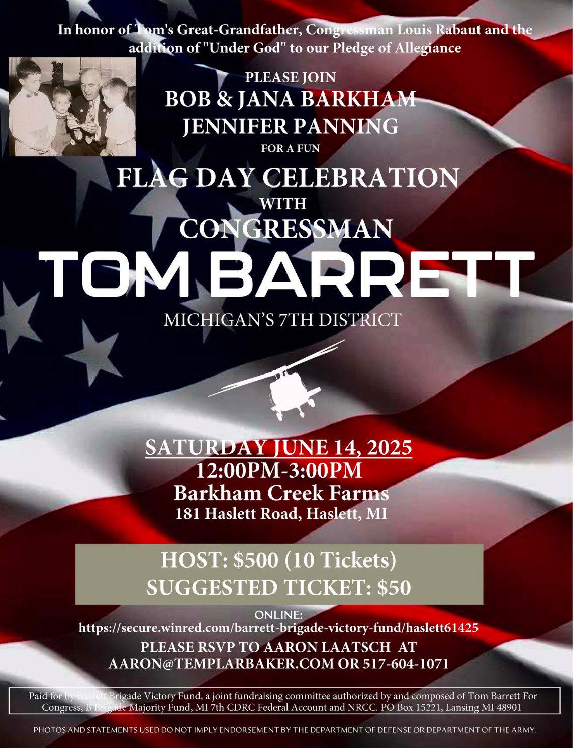 Michigan - This Flag Day, celebrate with MI-7 Congressman Tom Barrett ...