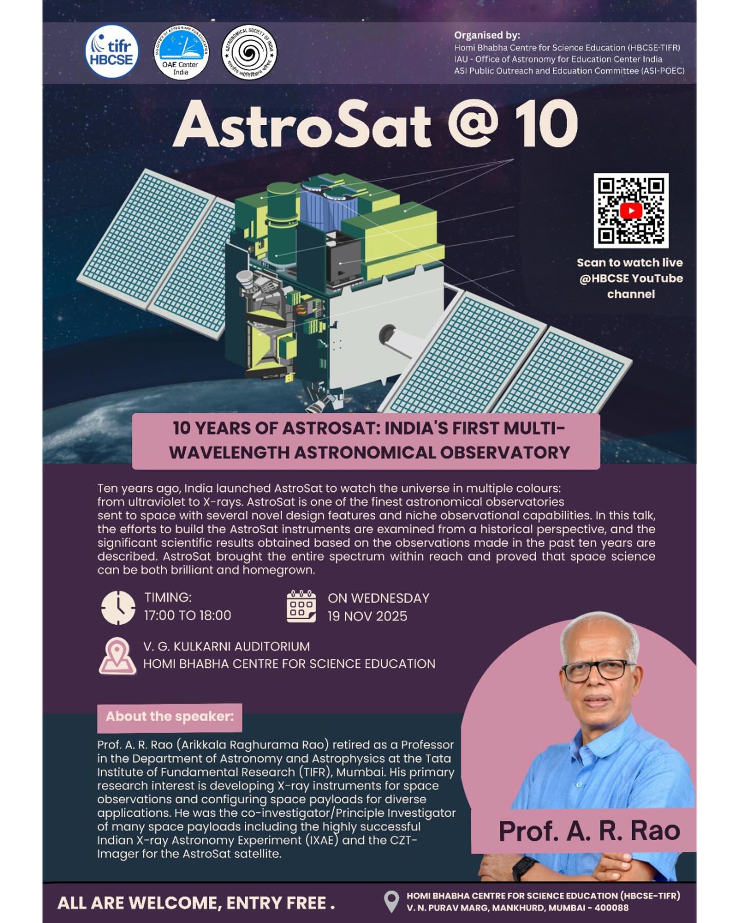 Homi - Celebrating a decade of AstroSat! India’s first dedicated multi ...