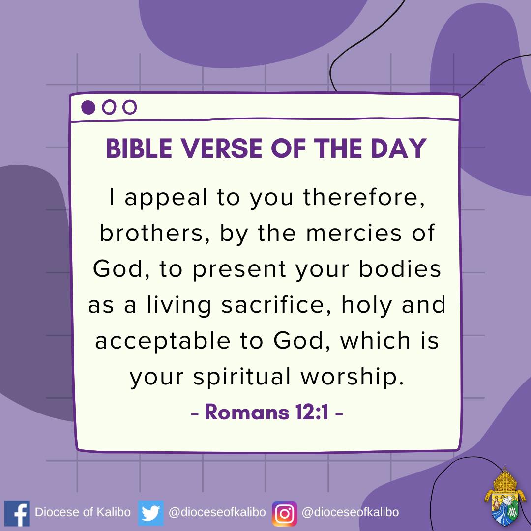 Diocese - Bible Verse of the Day: December 11, 2025 “| appeal to you ...