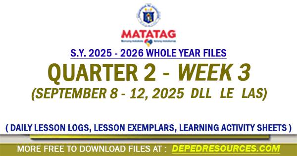 DepED - Hello, Teachers! Your Quarter 2 – Week 3 resources for SY 2025 ...