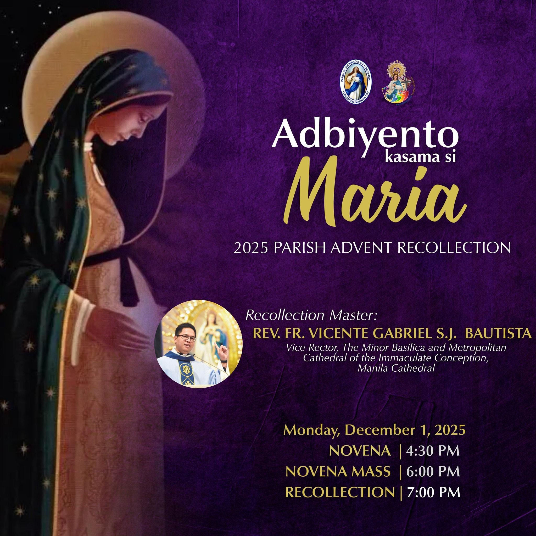 Adbiyento Kasama... - Immaculate Conception Parish Marikina | Facebook