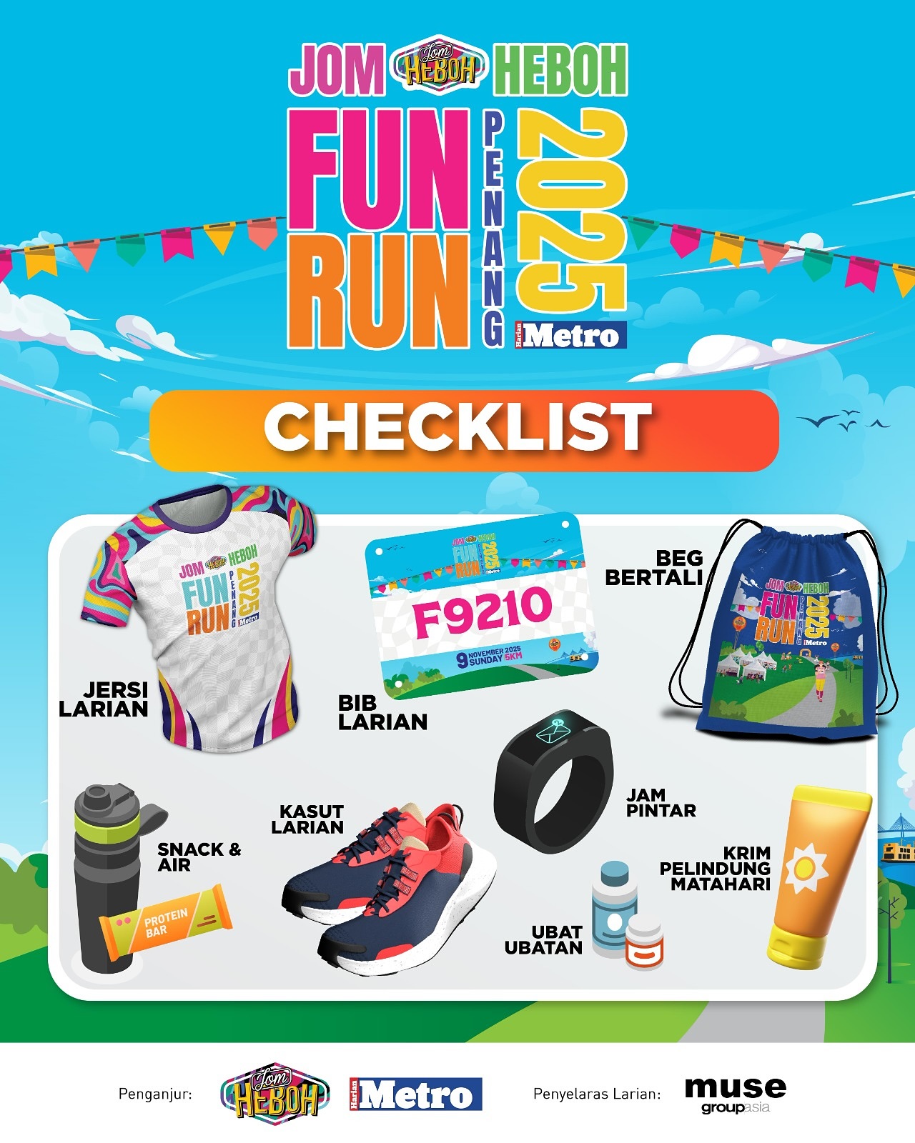 Jom Heboh - PANDUAN LARIAN JOM HEBOH FUN RUN 2025! 🗒️... | Facebook