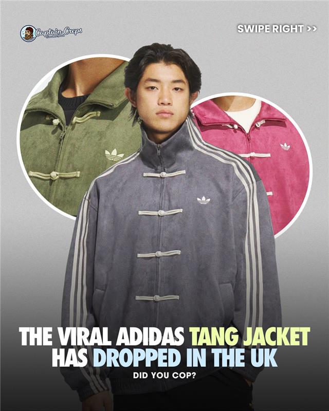 The viral adidas Tang Jacket has finally dropped in the UK via