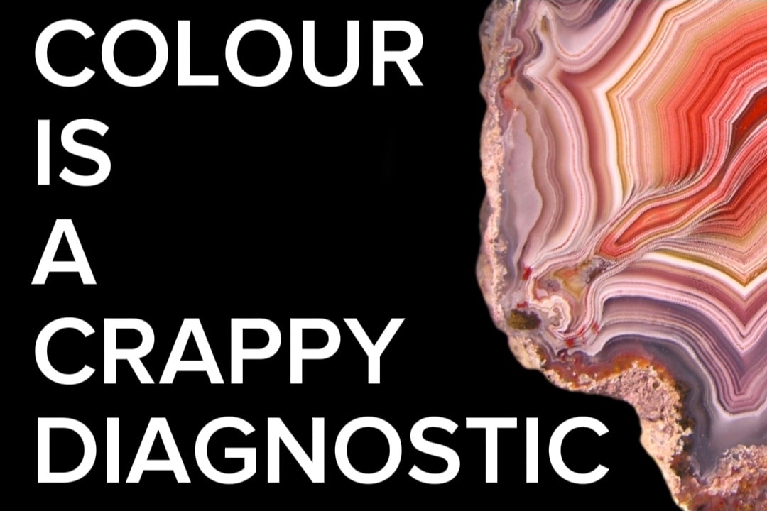 Is there a color chart for identifying minerals?