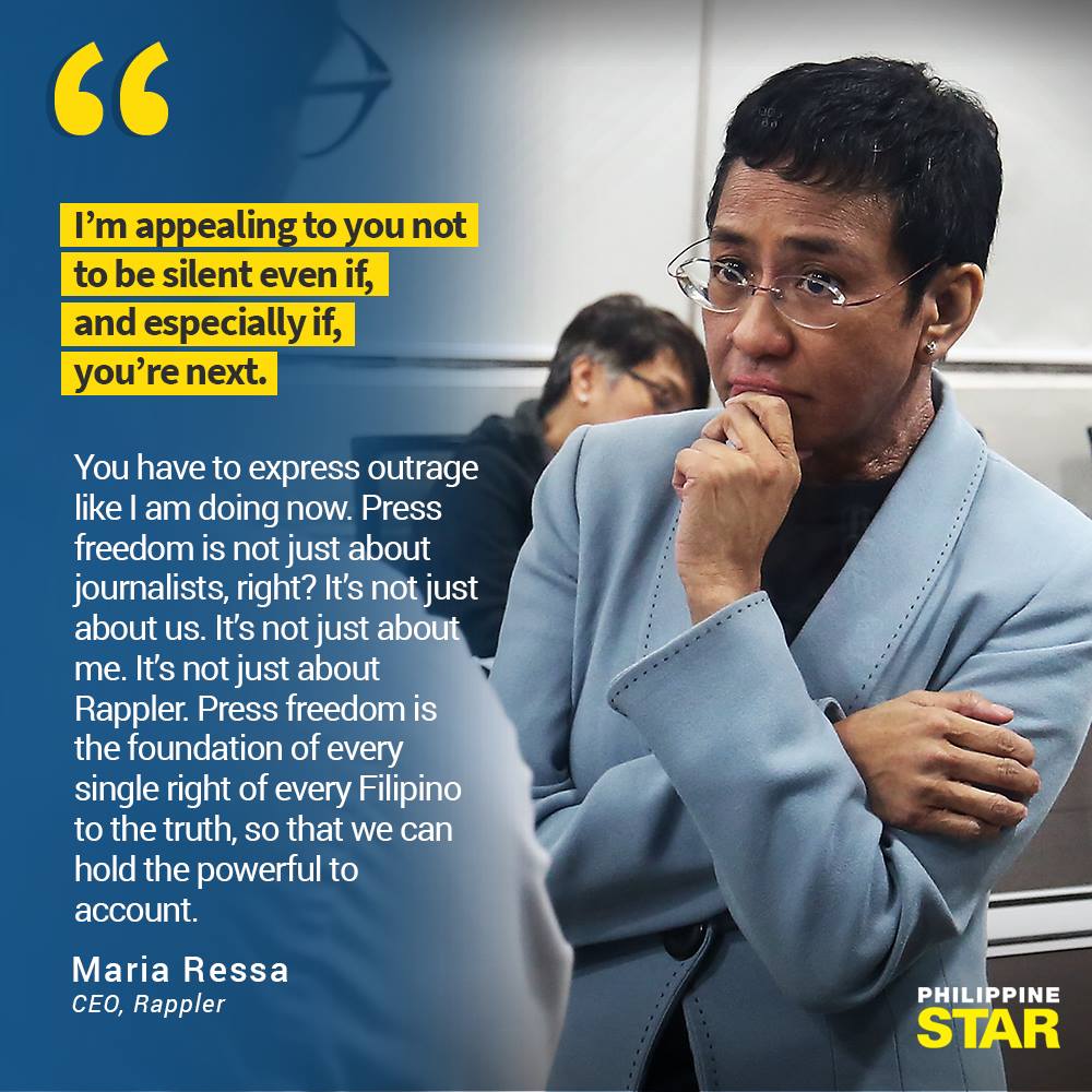 Philippine Star - Rappler CEO Maria Ressa says her arrest... | Facebook