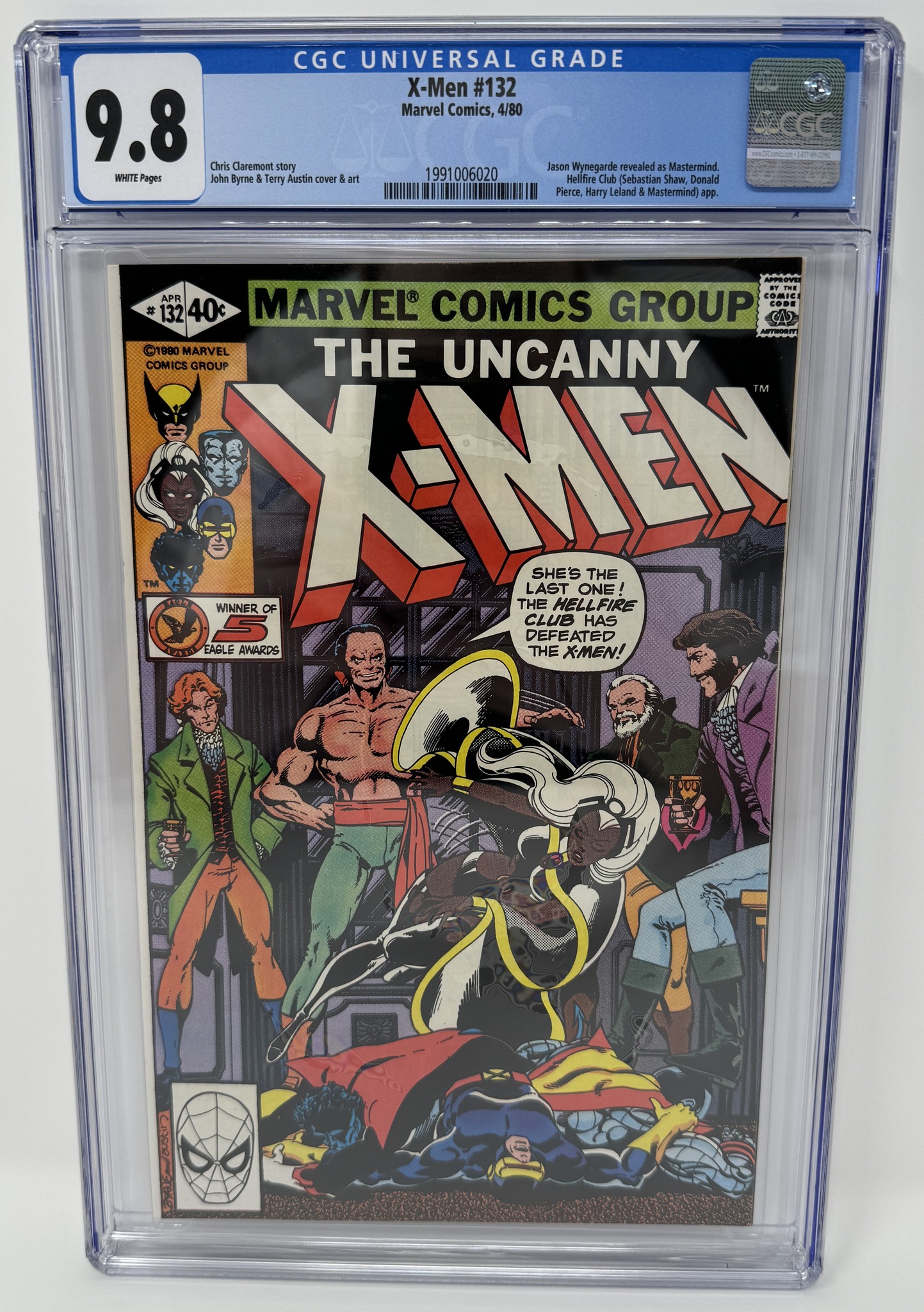 Marvel Comics X-Men #132 CGC 9.8 1980 Jason Wynegarde revealed as