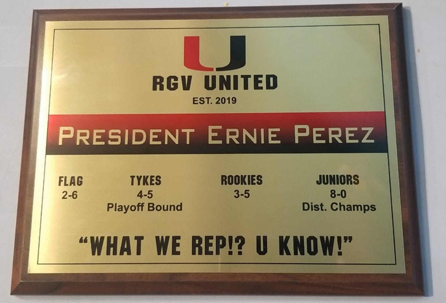 A Big Shout Out To Our President... - RGV United Cheer