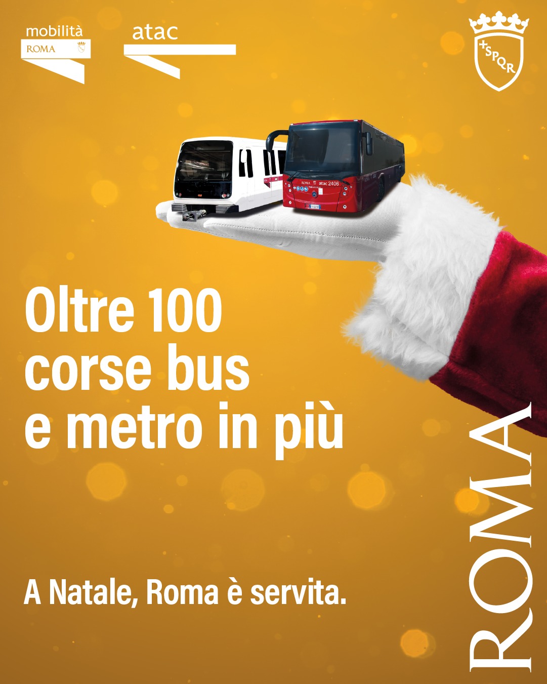 Roma - 🚉 𝐏𝐢𝐮̀ 𝐜𝐨𝐫𝐬𝐞 𝐦𝐞𝐭𝐫𝐨 𝐞 𝐛𝐮𝐬 𝐩𝐞𝐫 𝐥𝐞 𝐟𝐞𝐬𝐭𝐞! Fino al 6 gennaio, con il ...