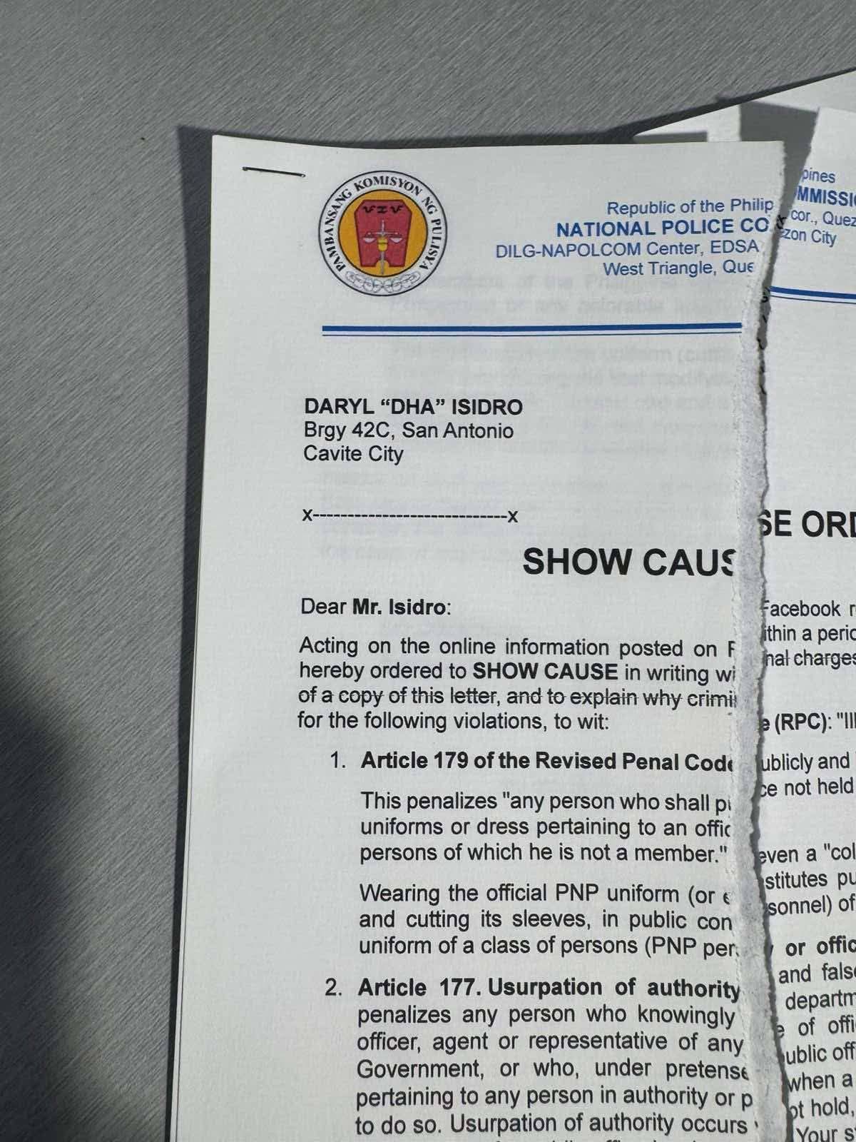 Publiko - SORRY PO LOOK: The National Police Commission (Napolcom) tore ...