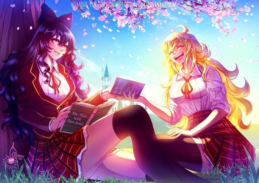 Cherry in the Sun - Yang and Blake enjoying springtime under the cherry ...