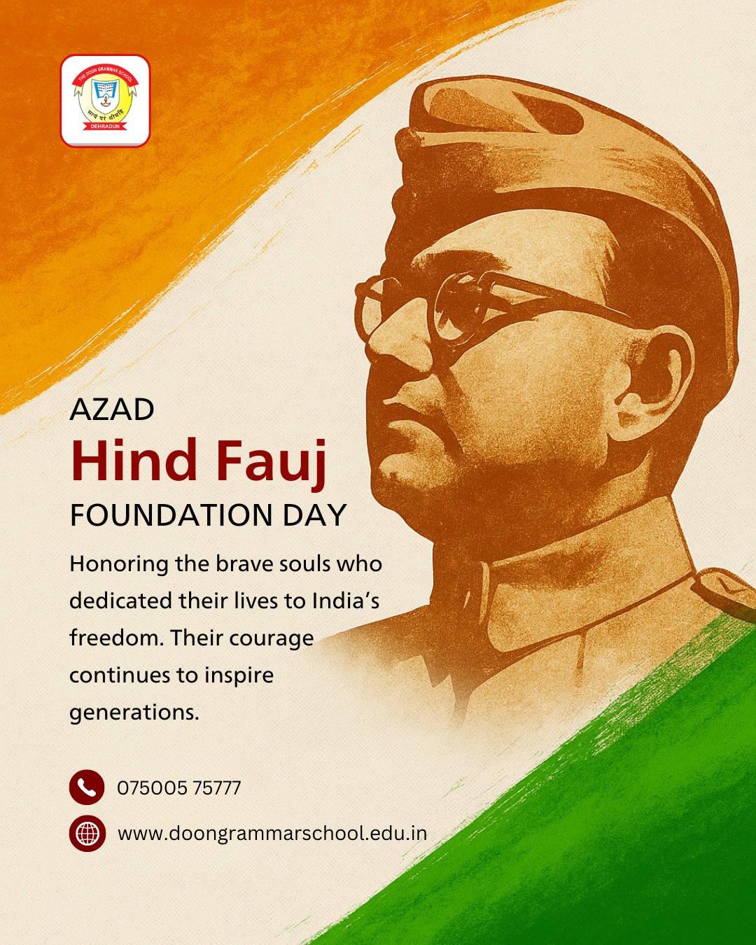 The Doon - 🇮🇳 Azad Hind Fauj Foundation Day 🇮🇳 Honoring the brave souls ...