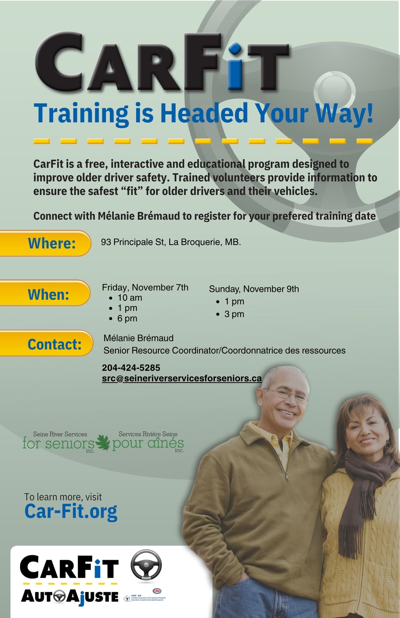 Seine - CarFit is a program designed to help older adults ensure their ...