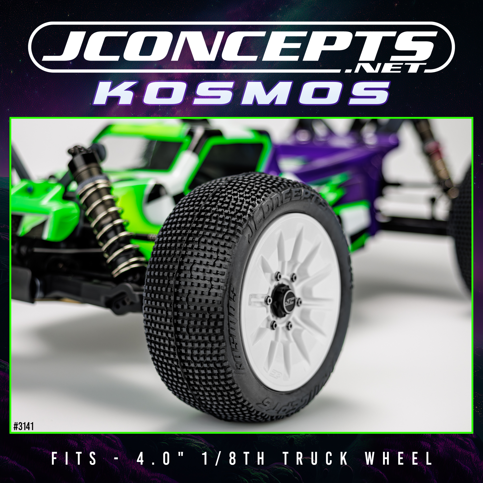 New video, JConcepts 1/8th Truck Kosmos tires. 👇 #drake