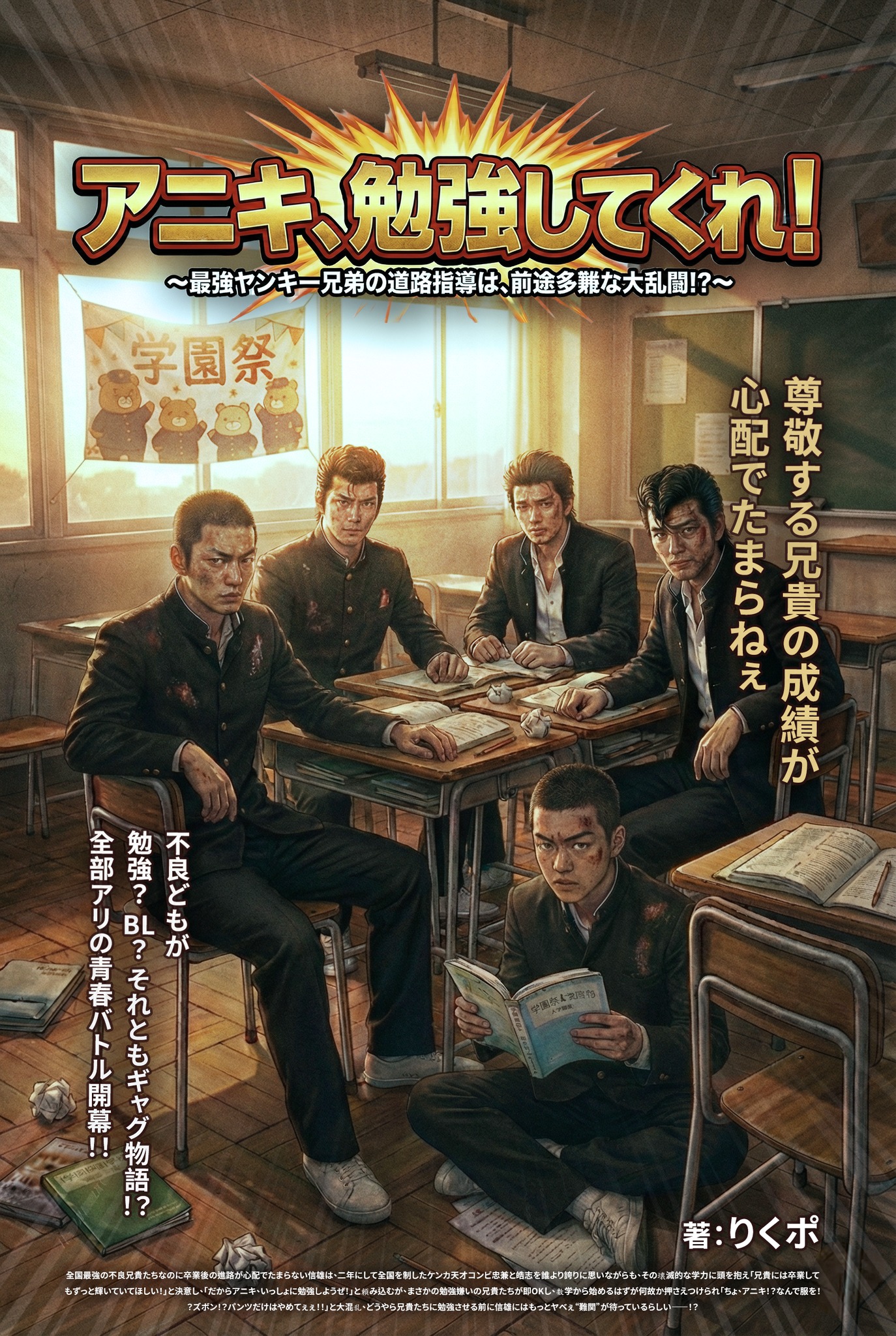 陸坡的圖像文字回收桶 - 可能以後會寫的硬派搞笑BL小說（？ 即使不良大哥全國最強，舍弟很煩惱大哥畢業後的出路 信雄是個不良，他兩位大哥是全國 ...