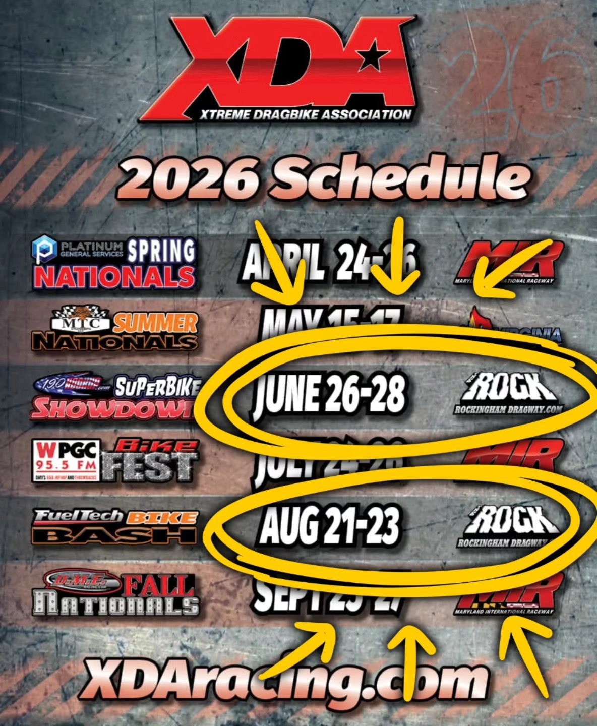 🔥 XDA RETURNS TO THE ROCK IN 2026 🔥 The Xtreme Dragbike