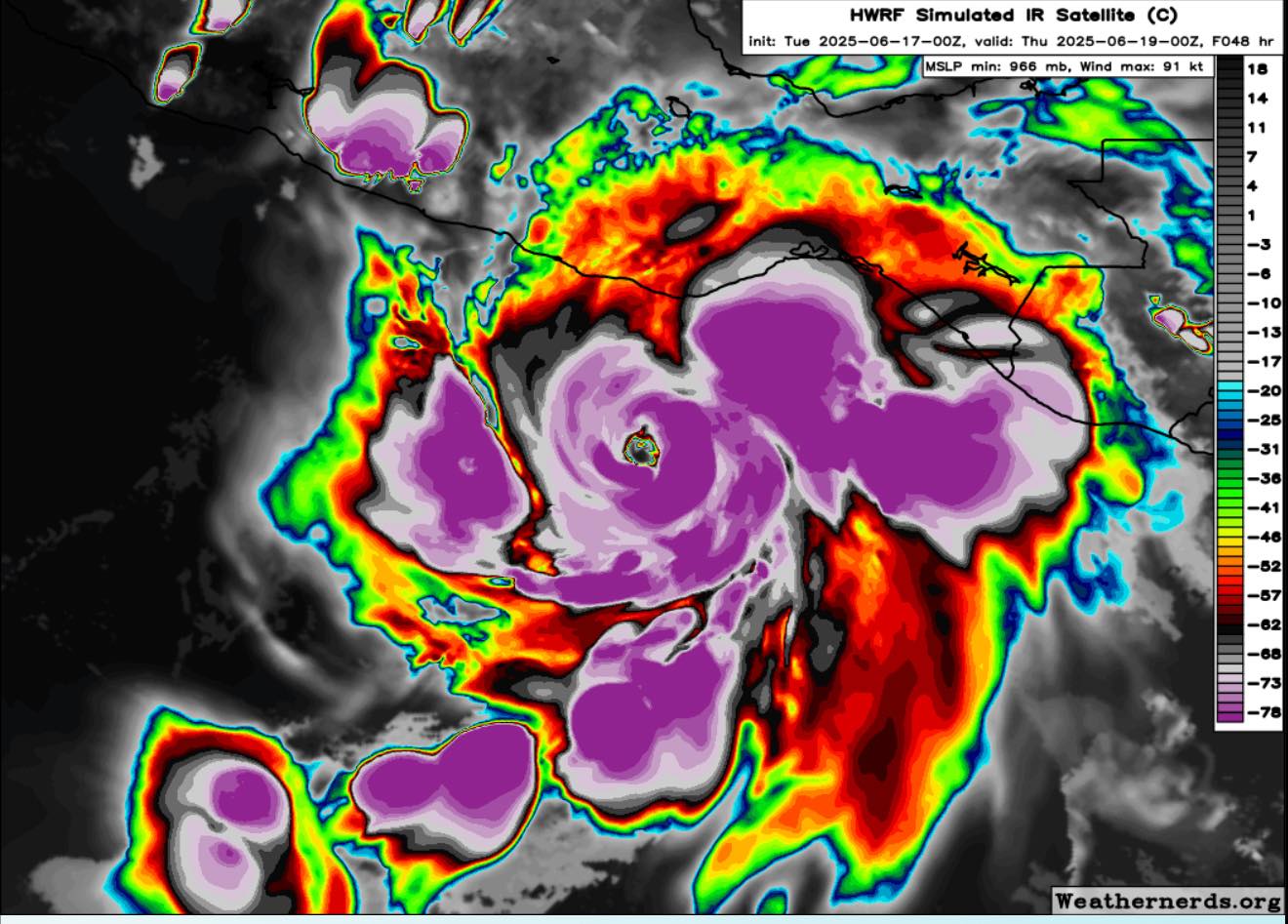 POW - Tropical storm Erick in the Pacific is forecasted to rapidly ...