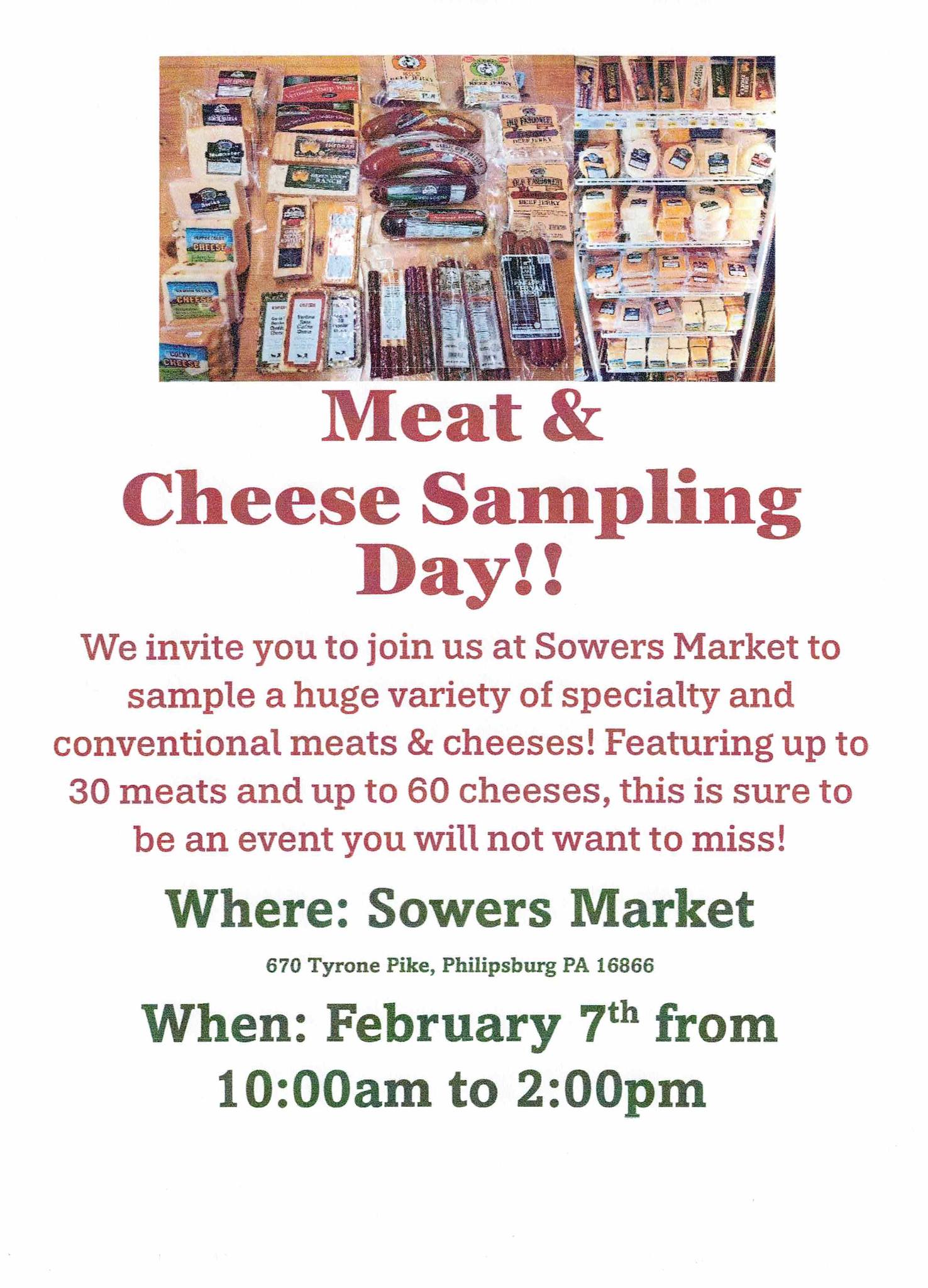 HUGE Meat & Cheese Sampling!!!