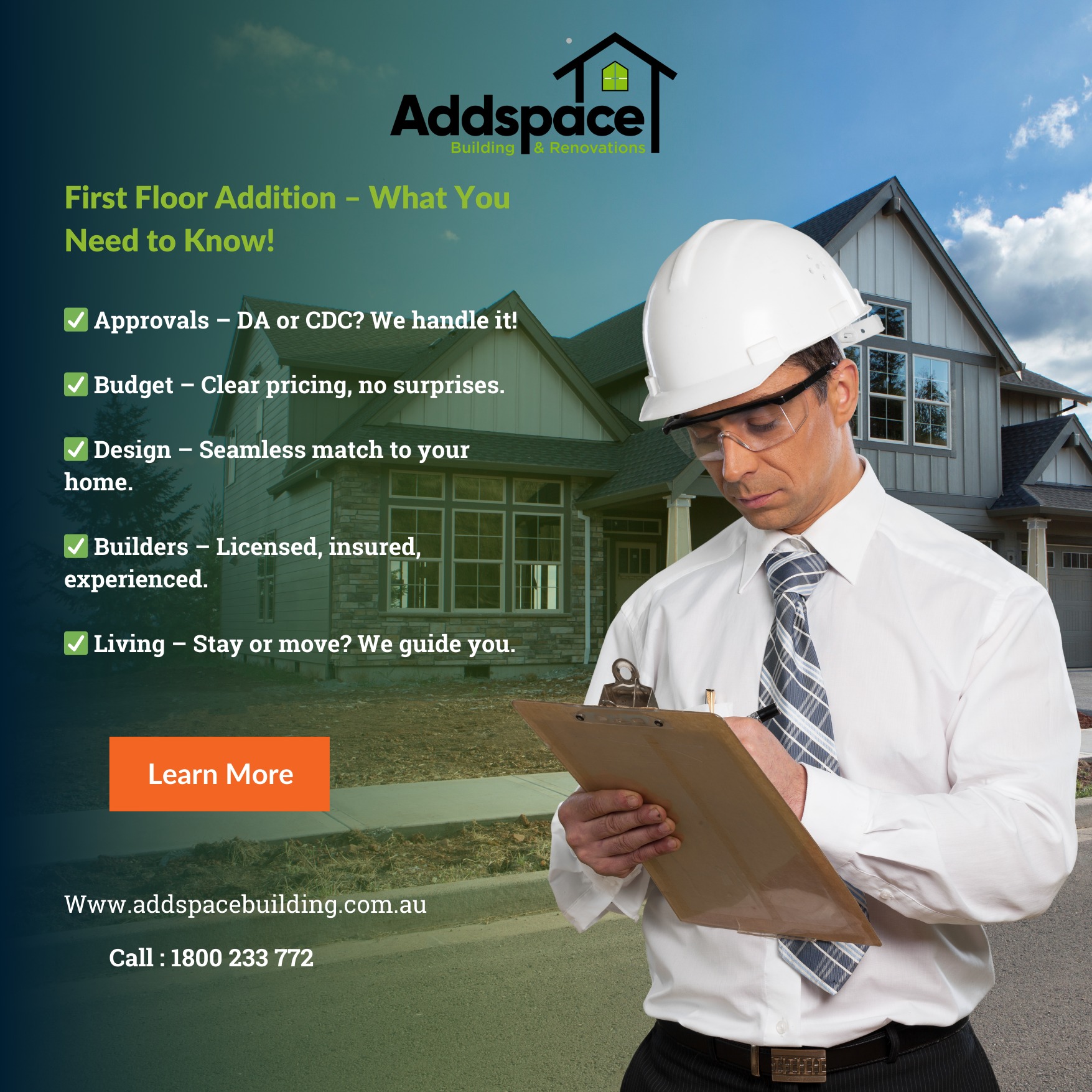 Addspace - Here is a check list for a first floor addition | Facebook