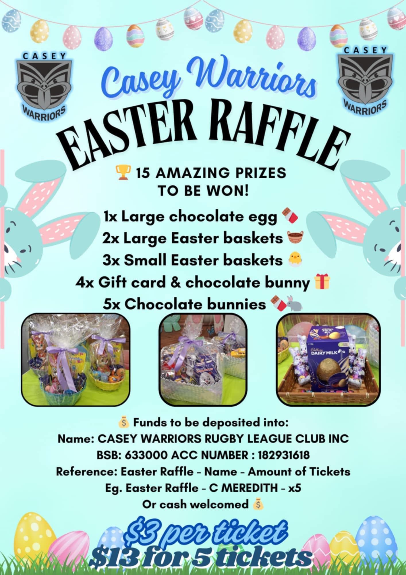 🐰 Casey Warriors Easter... - Casey Warriors Rugby League Club | Facebook