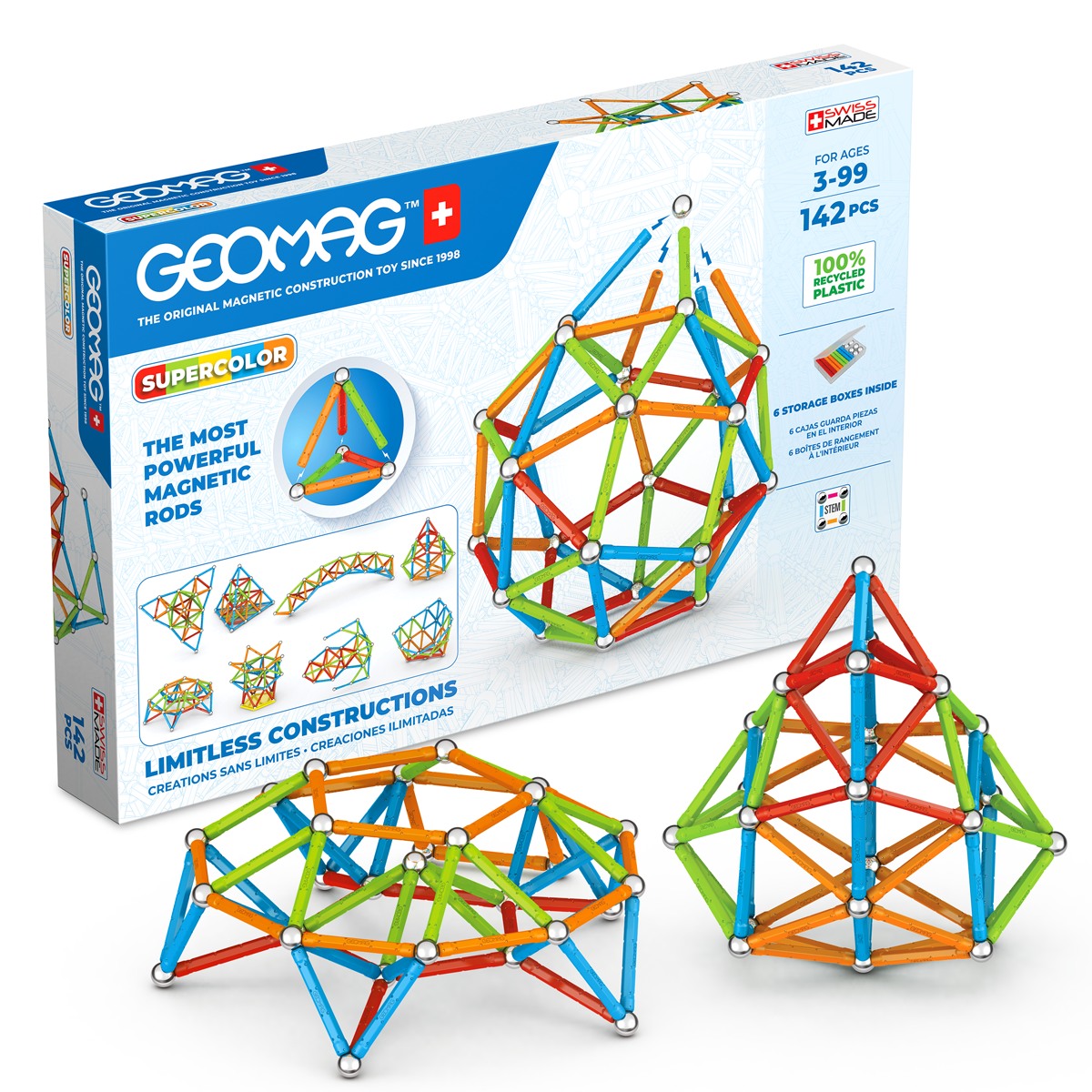 Geomagworld - The Geomag Supercolor 142-piece set brings... | Facebook