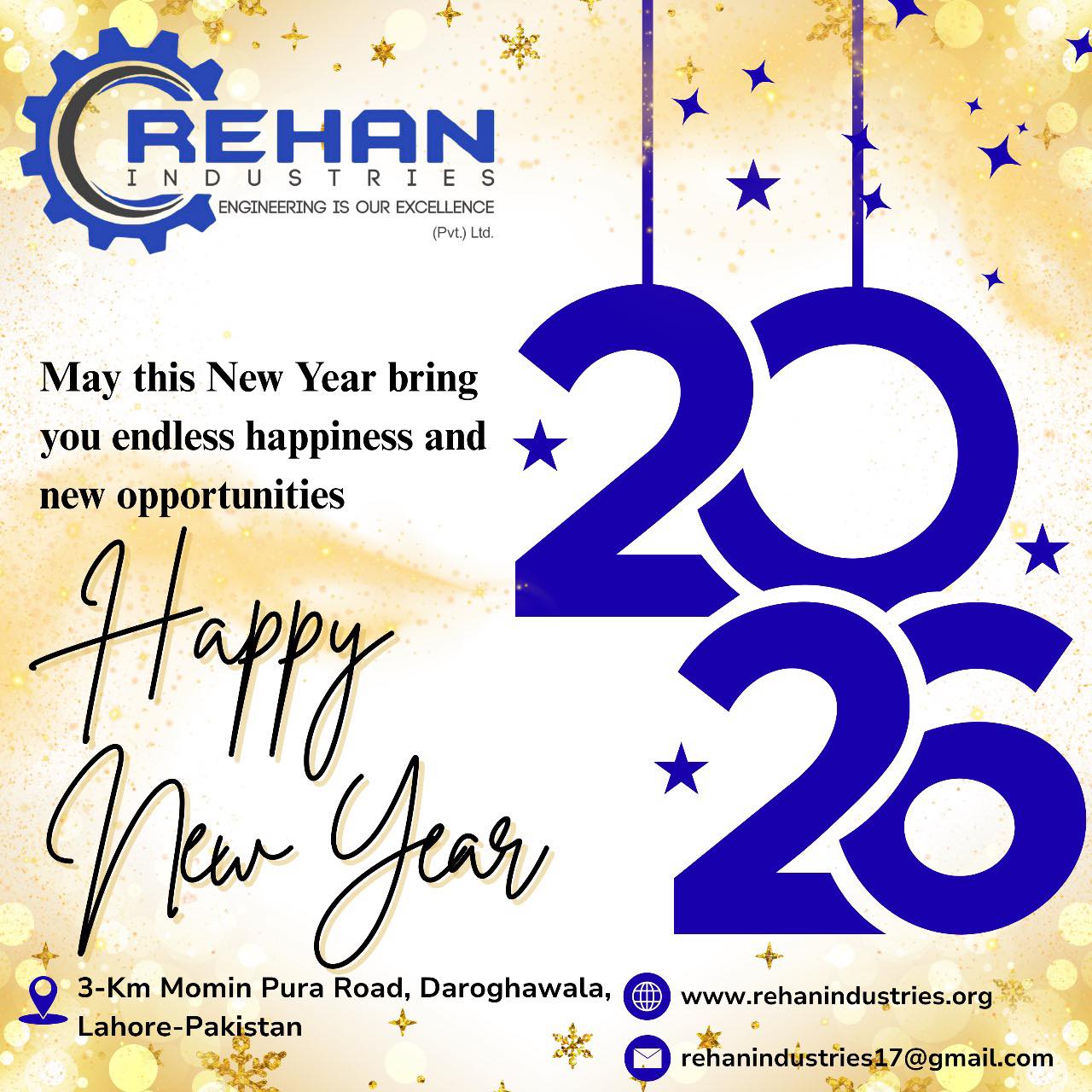 Rehan - Welcoming 2026 with Innovation, Growth & Excellence Happy New ...