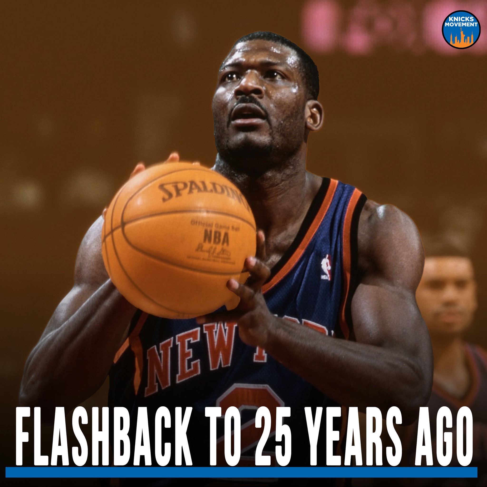 Larry Johnson of the New York Knicks speaks out during the Eastern 