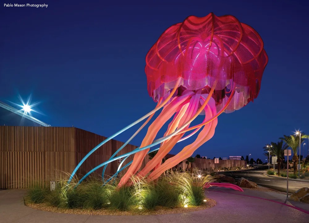 The San Diego International Airport's larger-than-life jellyfish