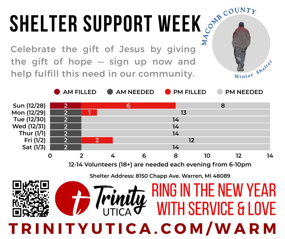 Trinity - 🎉Ring in the New Year by serving others! 🎉 The Winter Shelter ...