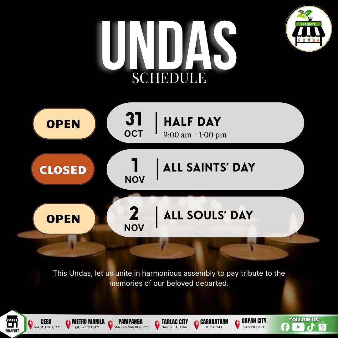 Teamart - UNDAS ADVISORY: Kindly take note of our operating hours ...