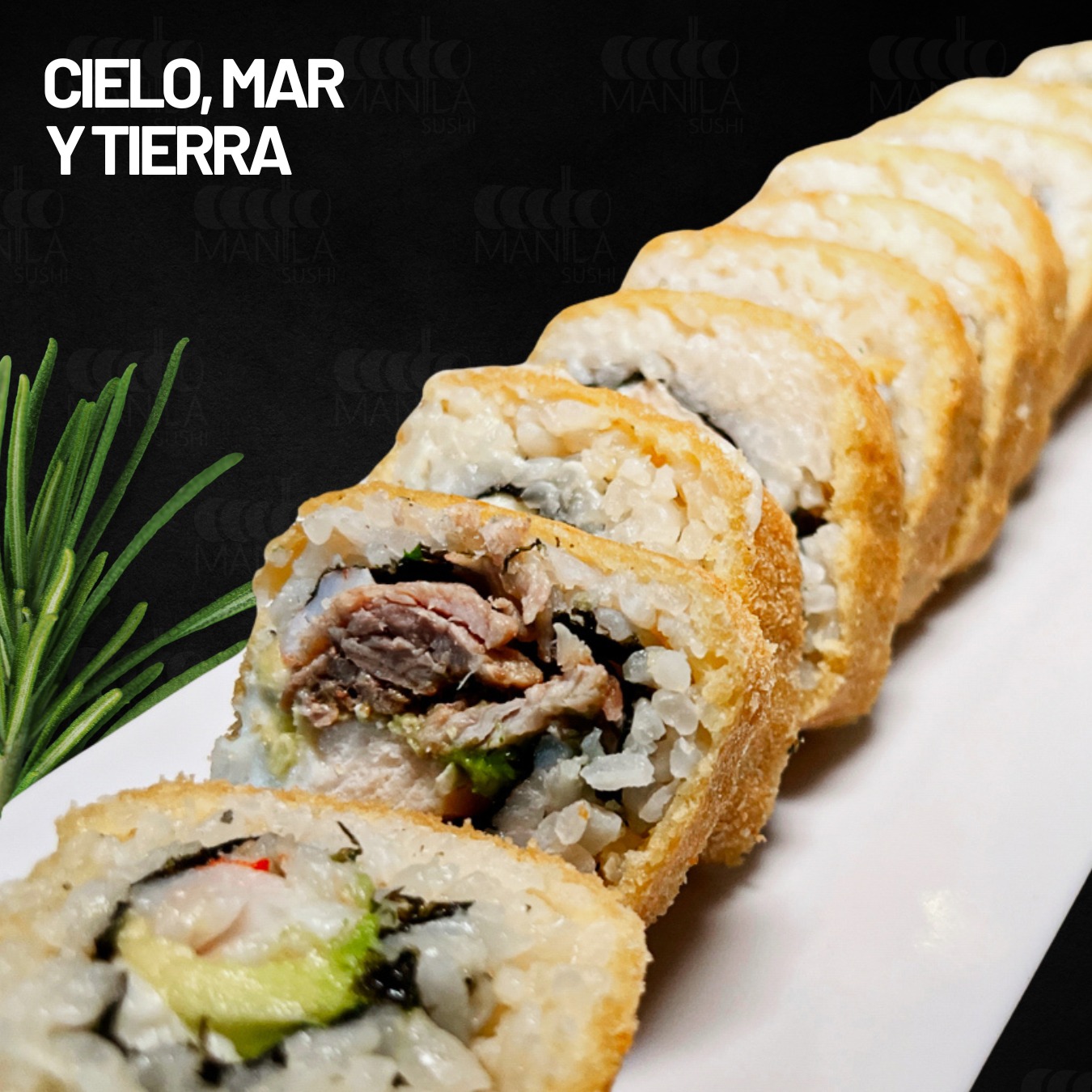 Sushi - Nuestro delicioso rollo Cielo, Mar y Tierra es la combinación ...