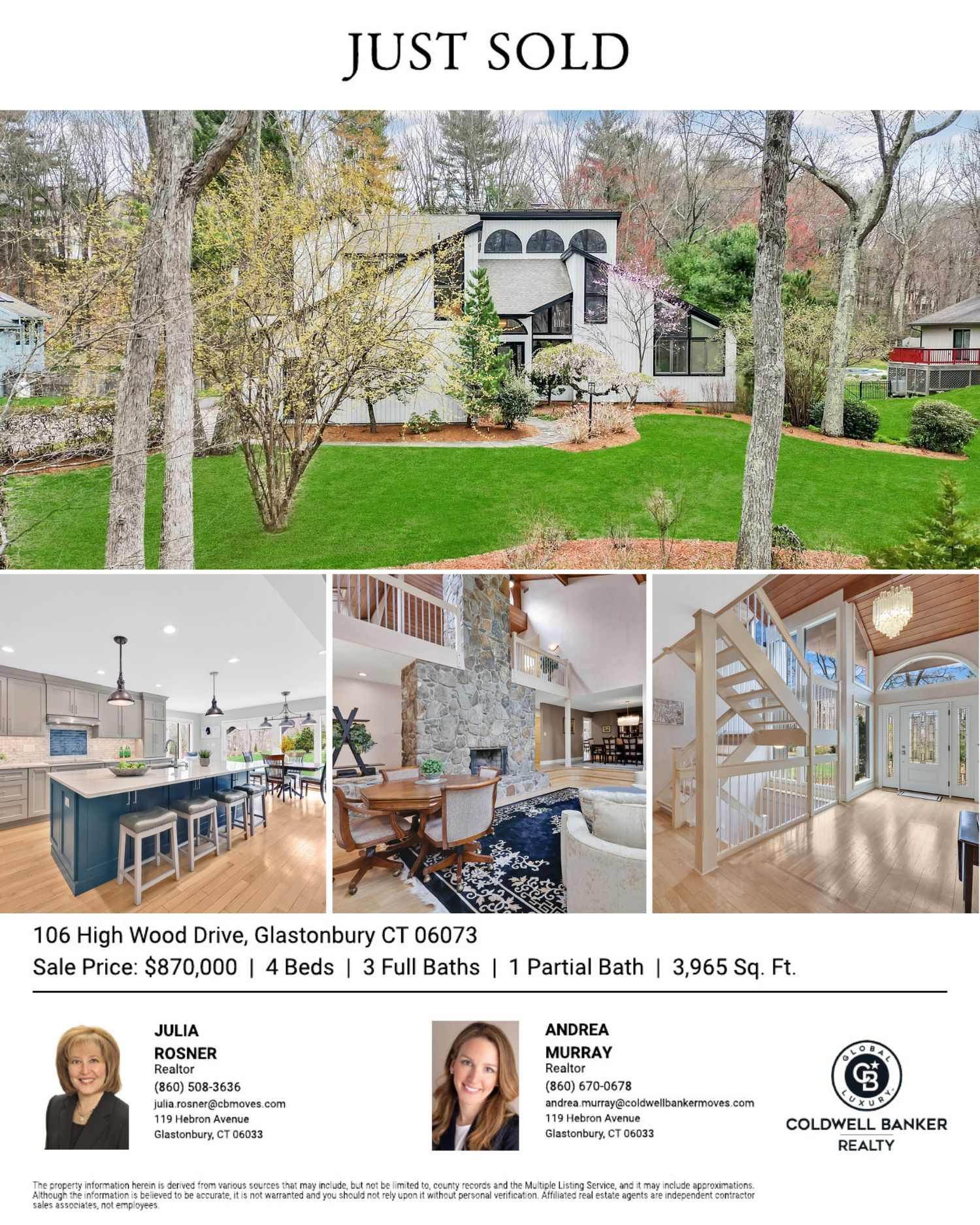 🏡✨ Just Sold in Glastonbury! This stunning home at 106 High Wood