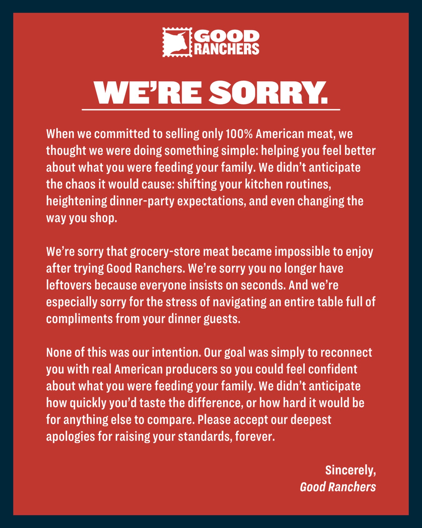 Good - An official statement from Good Ranchers. | Facebook