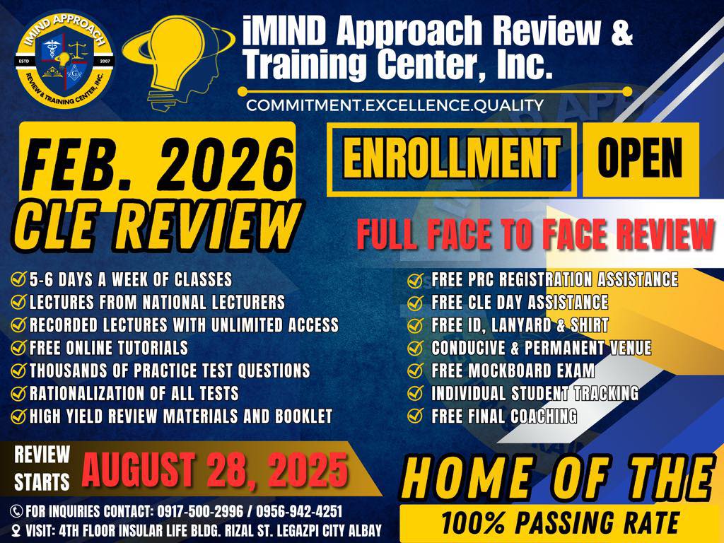 IMIND - ‼️ENROLLMENT for FEBRUARY 2026 CLE REVIEW IS STILL OPEN‼️ ...