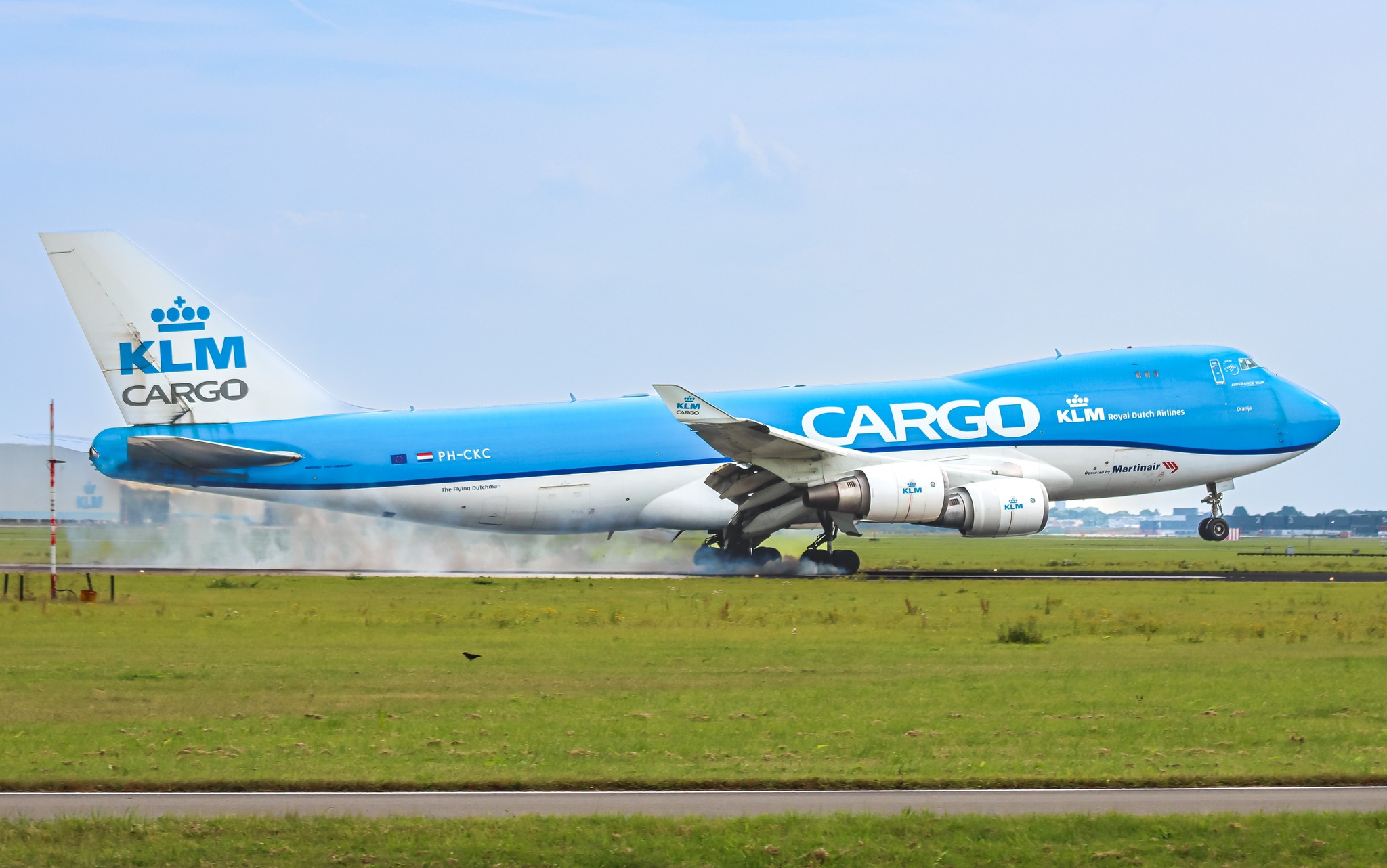 KLM CARGO｜BOEING 747-400ERF｜PH-CKJ KLM Cargo Boeing 747-400F landing at Amsterdam Airport