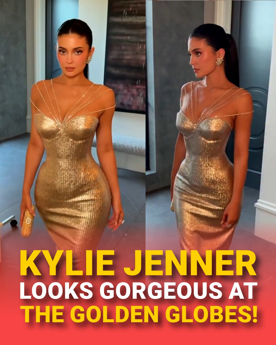kylie jenner golden globes 2025 dress Looks Stunning at the 2026 Globes! What do you think of the dress? . . #kardashians #kyliejenner #GoldenGlobes2026 #celebrity #fashion #photos long sleeve ball gown wedding dress