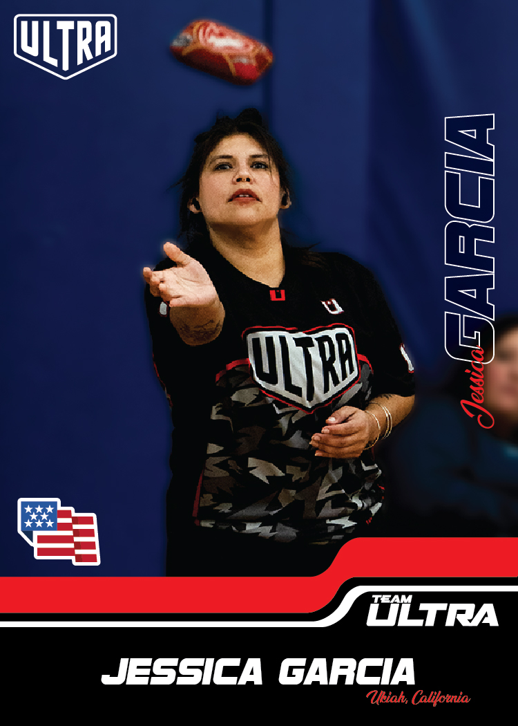 Ultra Cornhole's Jessica Garcia throws with Viper-RS bags