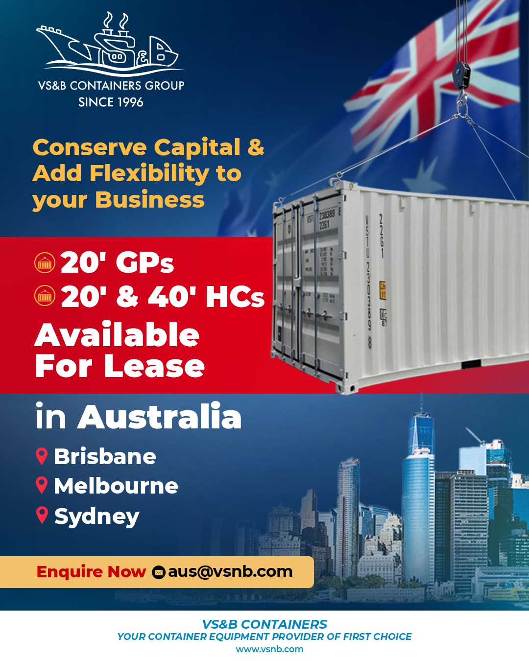 VS&B Containers group | Dubai