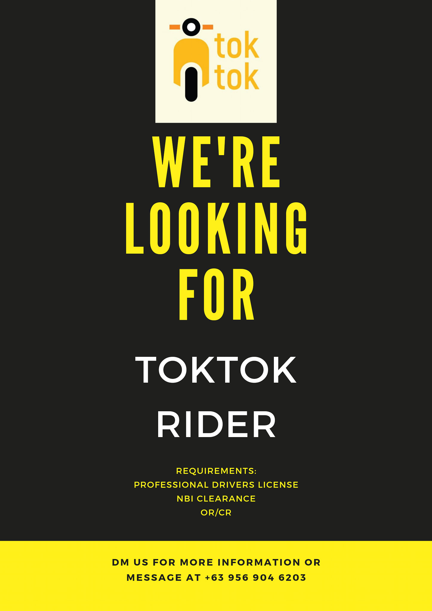 T-squared Online Shop - ‼️We're looking for toktok rider nationwide‼️ ...