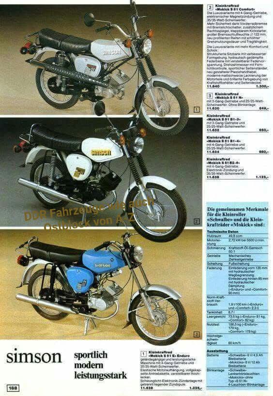 DDR - #Simson #SimsonSuhl #SimsonMoped #Simsonzweirad #ifafamilie #IFA ...