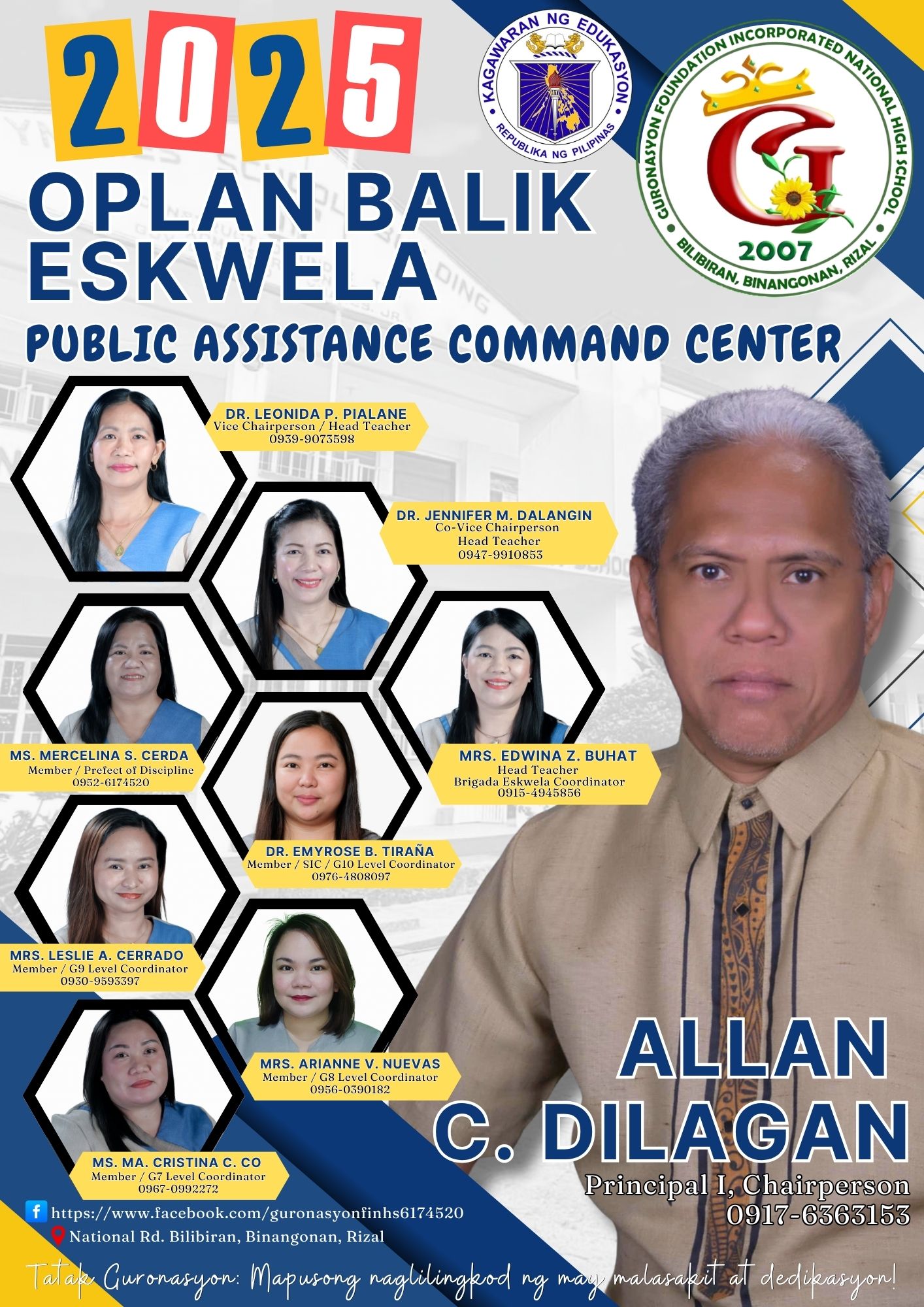 Deped - 📣 OPLAN BALIK ESKWELA 2025: PUBLIC ASSISTANCE COMMAND CENTER ...
