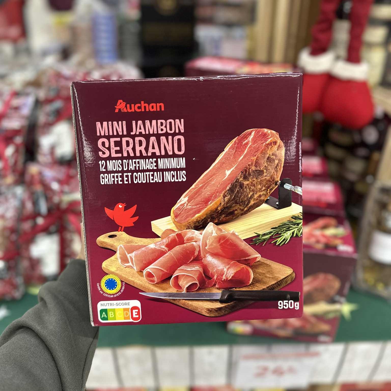 Grand Jambon Serrano Arrière Entier - Kit Complet Avec Porte-Jambon Et Couteau - Idéal Cadeau