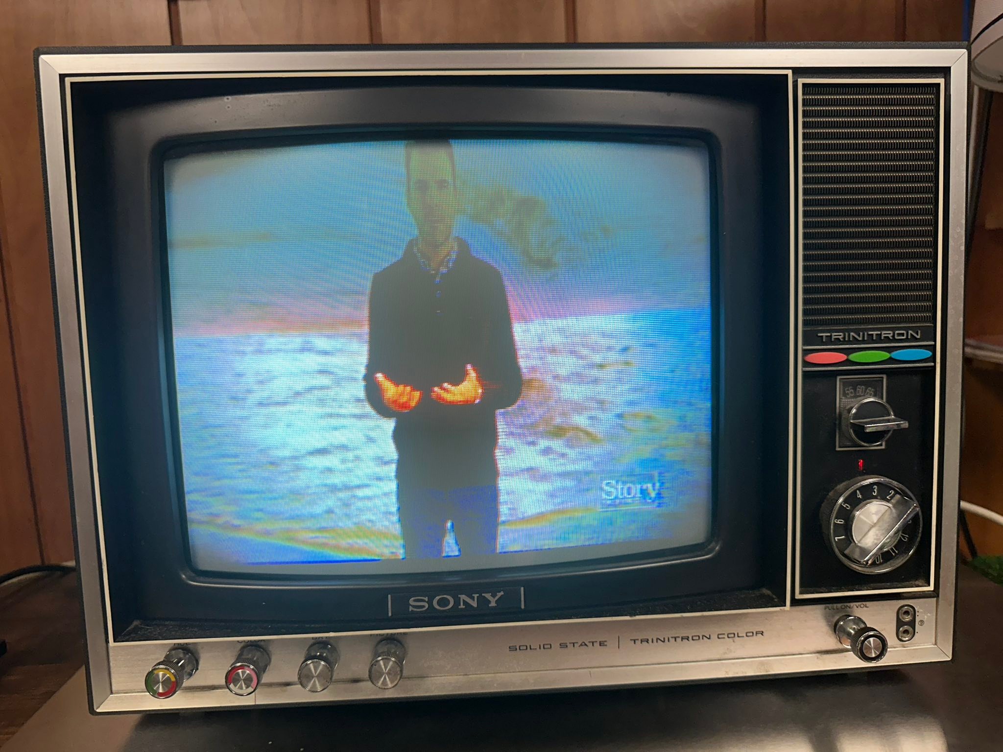 Sony EV-DT1 portable Trinitron color video TV and Video 8 combo unit.