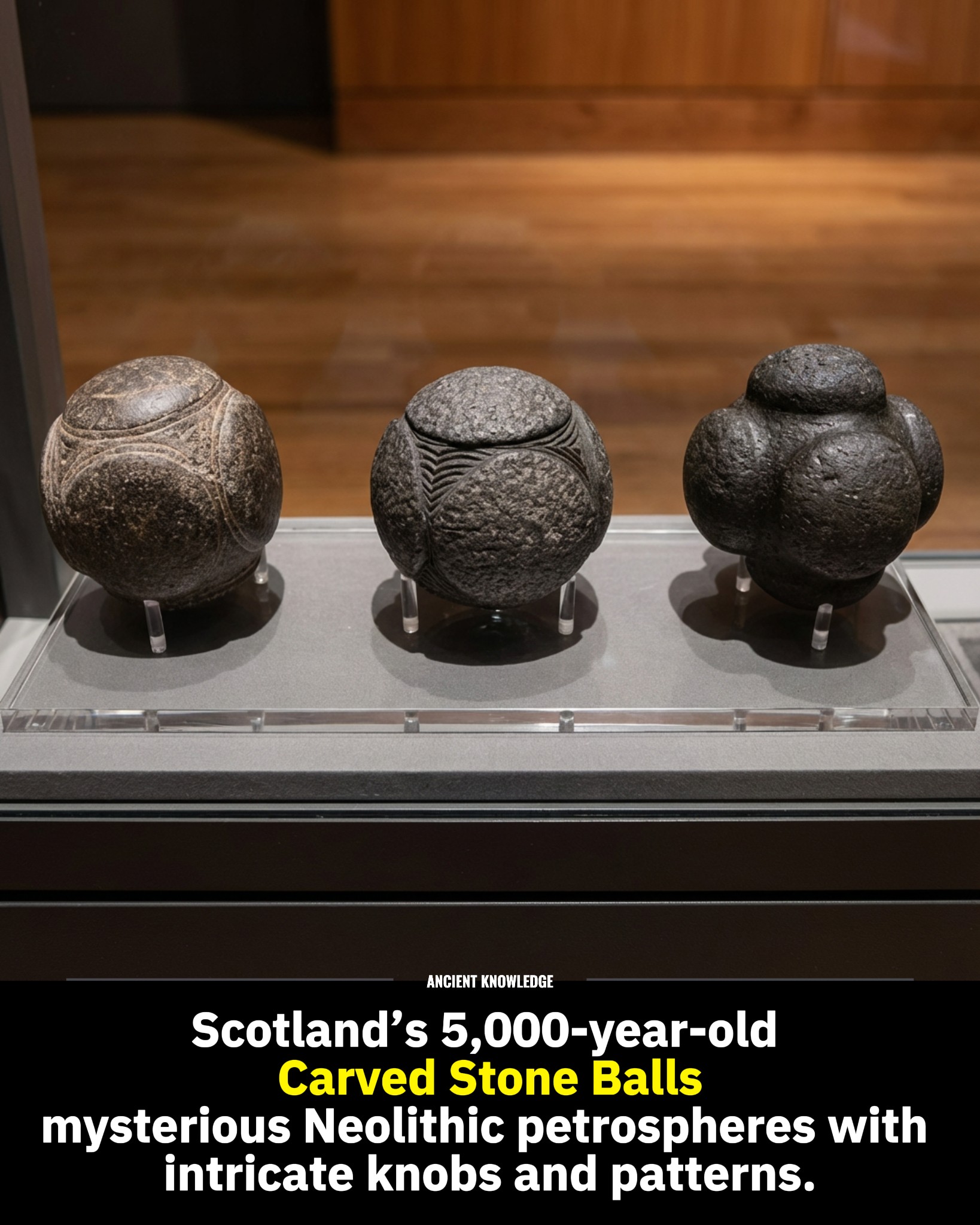 This 5,000-year-old carved stone ball is from northeast Scotland 